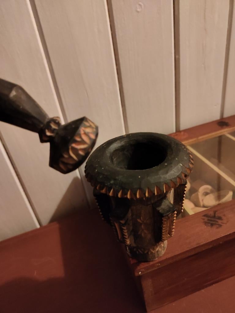Afrikaanse oud vijzeltje met stamper, Ophalen of Verzenden