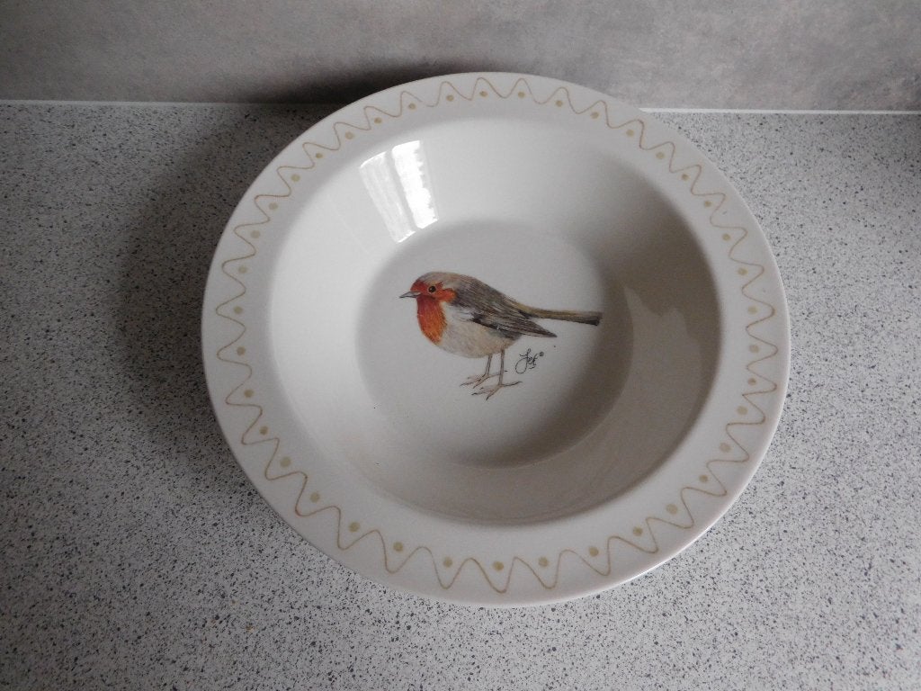 Diep Bord Roodborst World of JET by ter Steege - 23 cm, Huis en Inrichting, Keramiek, Landelijk/Boerenbont, Ophalen of Verzenden