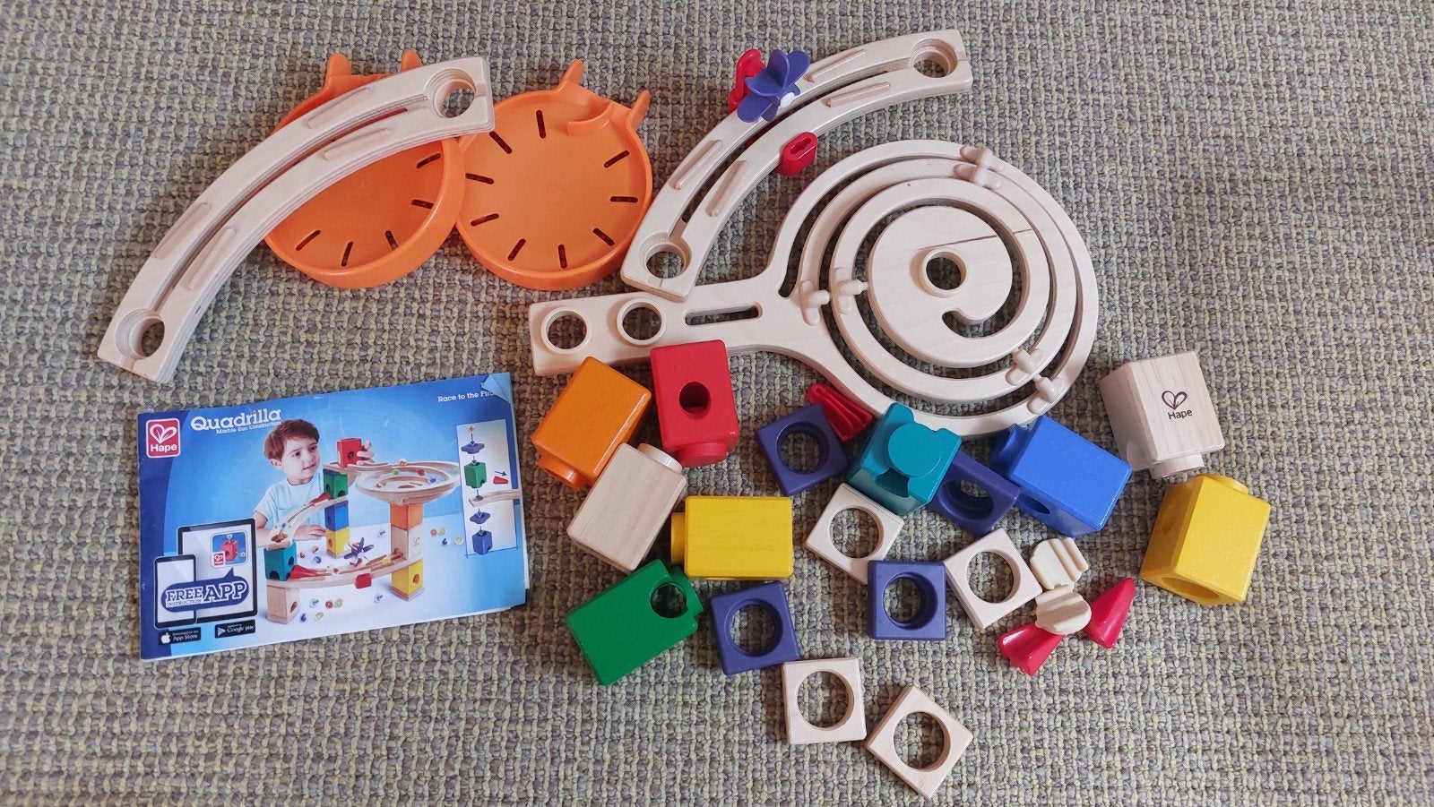 Hape Quadrilla knikkerbaan, Ophalen, Zo goed als nieuw