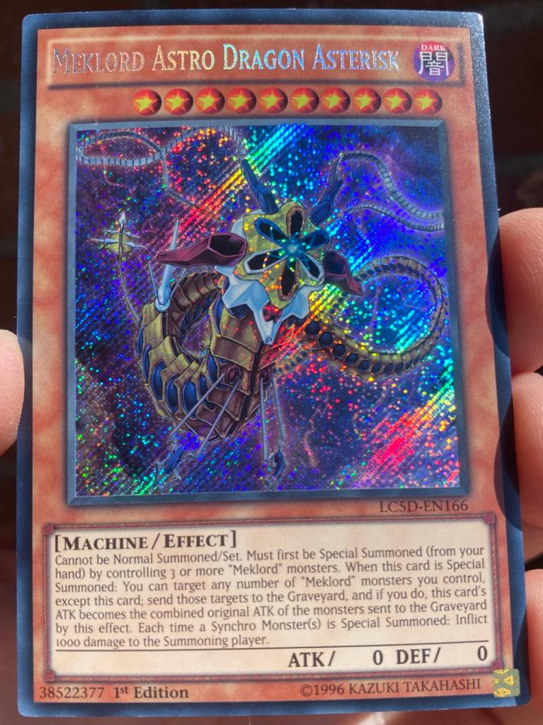 Yu-Gi-Oh! Meklord Astro Dragon Asterisk LC5D 1st Edition !, Ophalen of Verzenden, Gebruikt, Losse kaart, Foil