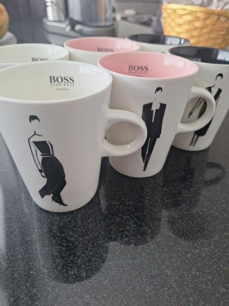 Set van 6 BOSS Hugo Boss parfum mokken/kopjes, Ophalen, Nieuw, Overige stijlen, Kop(pen) en/of Schotel(s)