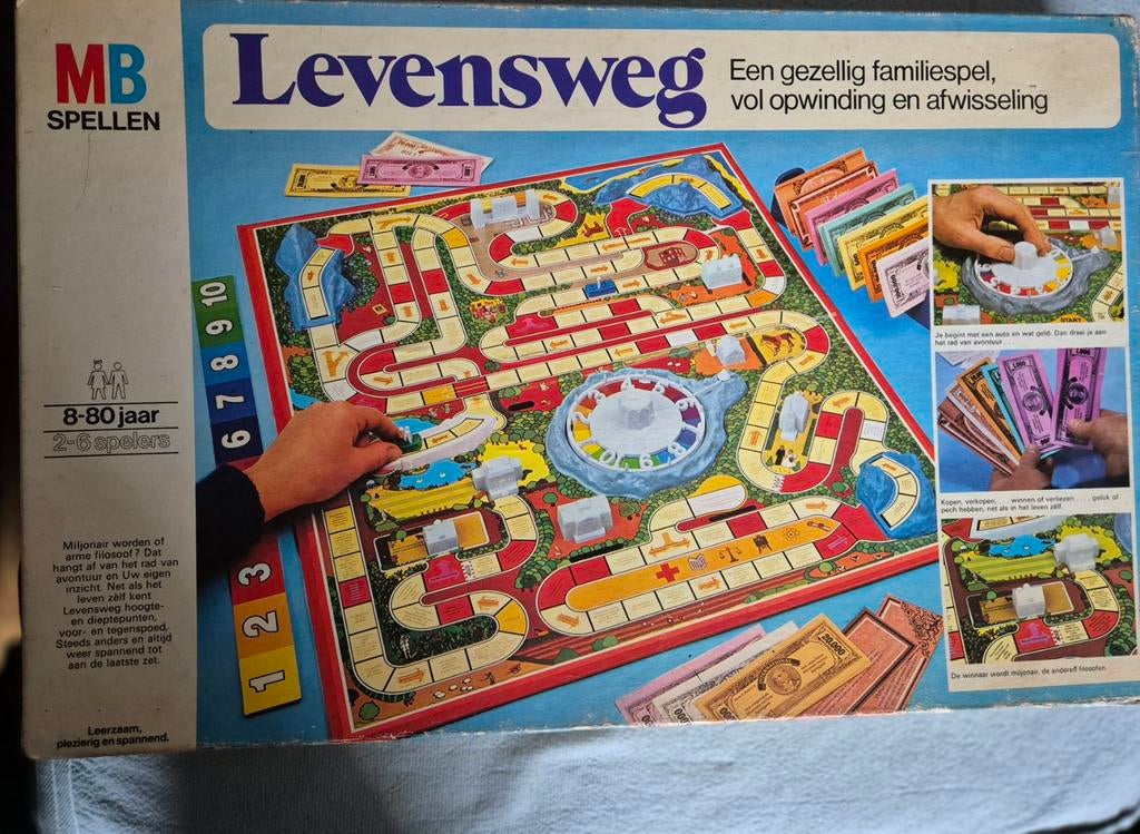 Levensweg MB Spellen - Klassiek familiespel, Ophalen of Verzenden, Gebruikt