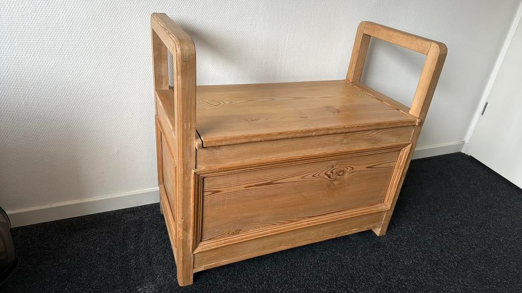Grenen klepbankje, Ophalen, Gebruikt, 50 tot 100 cm, Minder dan 50 cm