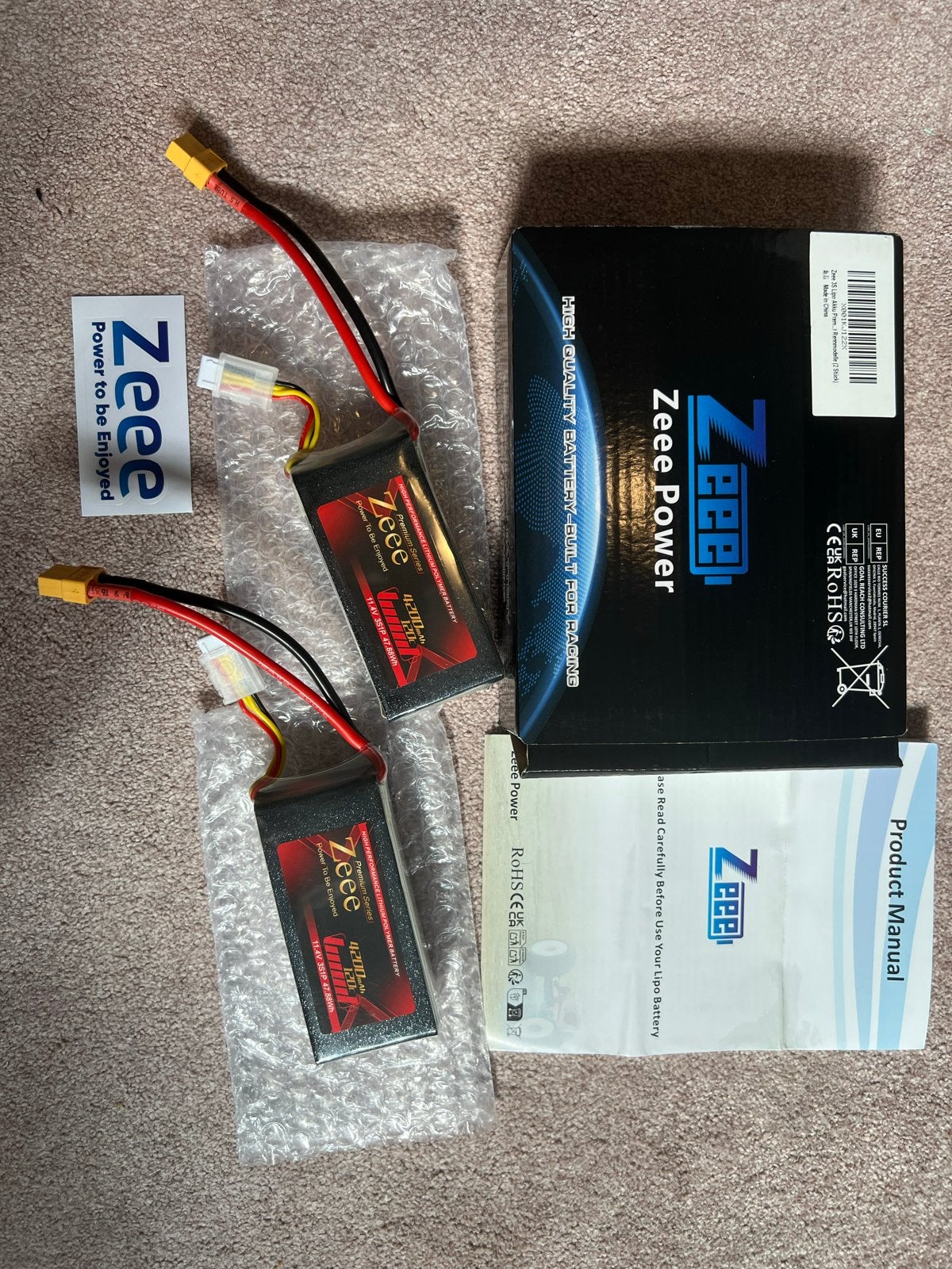 2x Zeee Premium 3S Lipo Shorty 4200mAh RC Auto Drone, Ophalen of Verzenden, Nieuw, Elektro, Onderdeel