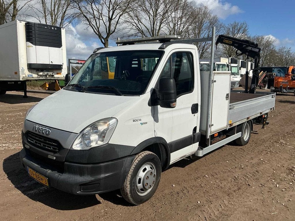 Iveco 50C14G autolaadkraan, Auto's, Euro 5, Bedrijf, Handgeschakeld, Te koop