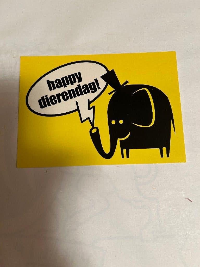 Happy Dierendag, Ophalen of Verzenden, Voor 1920, Ongelopen, Overige thema's