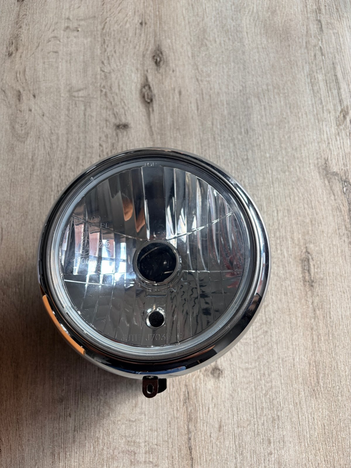 Koplamp voor motorfiets - Zwart/Chroom, Ophalen of Verzenden, Gebruikt