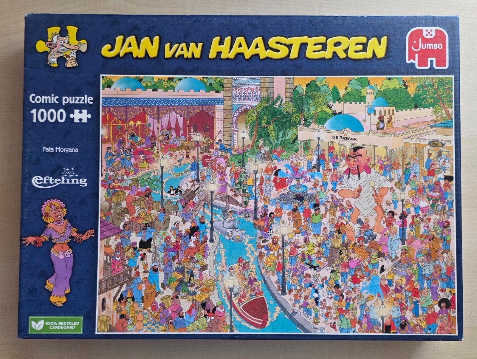 Jan van Haasteren Efteling Fata Morgana 1000 stukjes, Ophalen of Verzenden, 500 t/m 1500 stukjes, Zo goed als nieuw, Legpuzzel