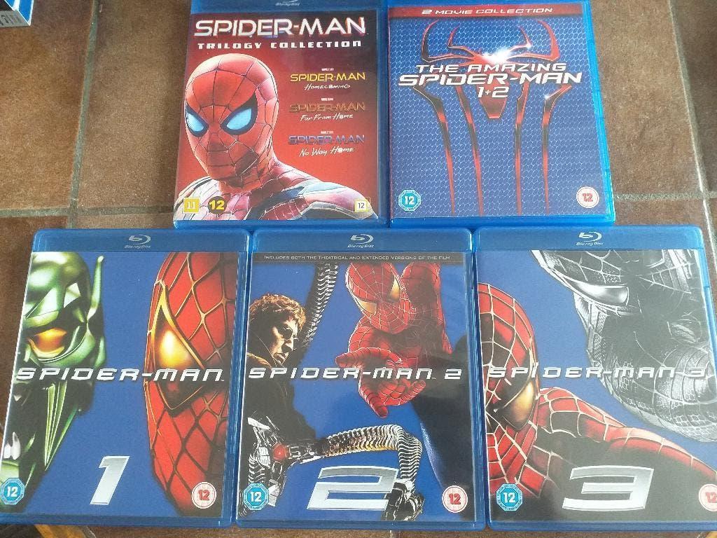 8 Spider-Man FIlms Bluray, Cd's en Dvd's, Blu-ray, Verzenden, Zo goed als nieuw, Actie