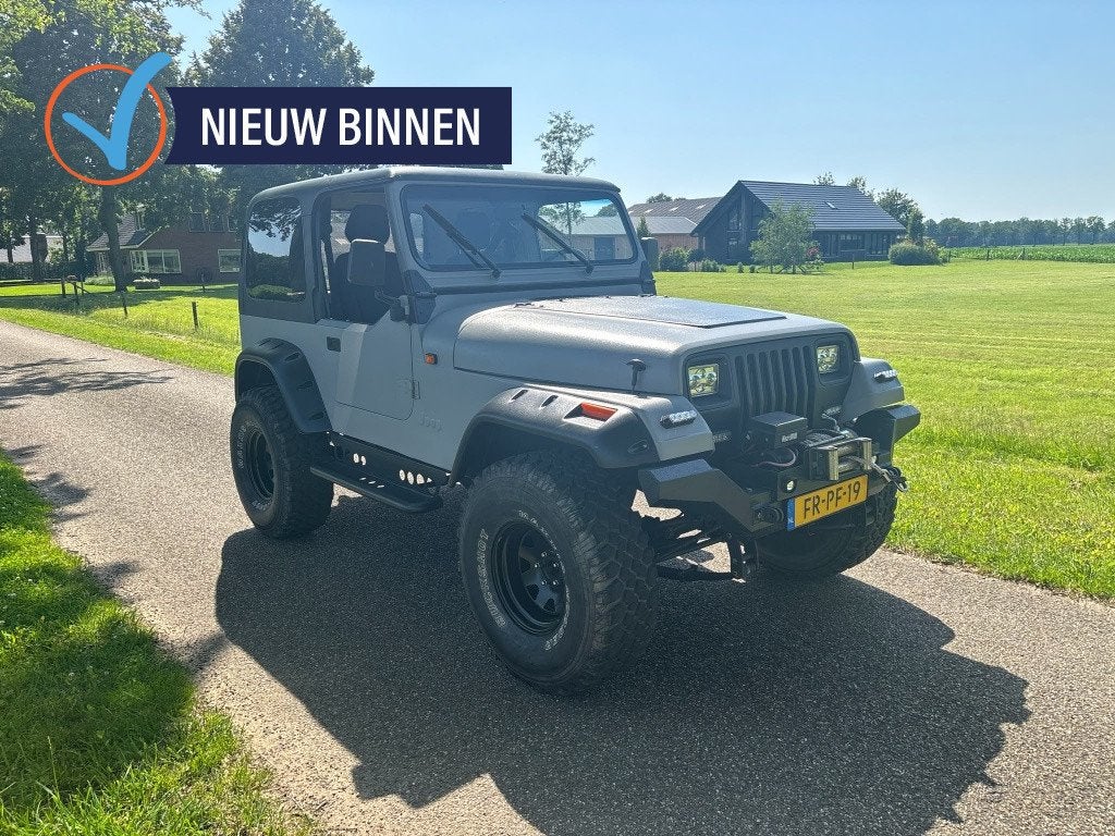 Jeep Wrangler 2.5i Hardtop (bj 1992), Auto's, Cabriolet, Zwart, Origineel Nederlands, Bedrijf