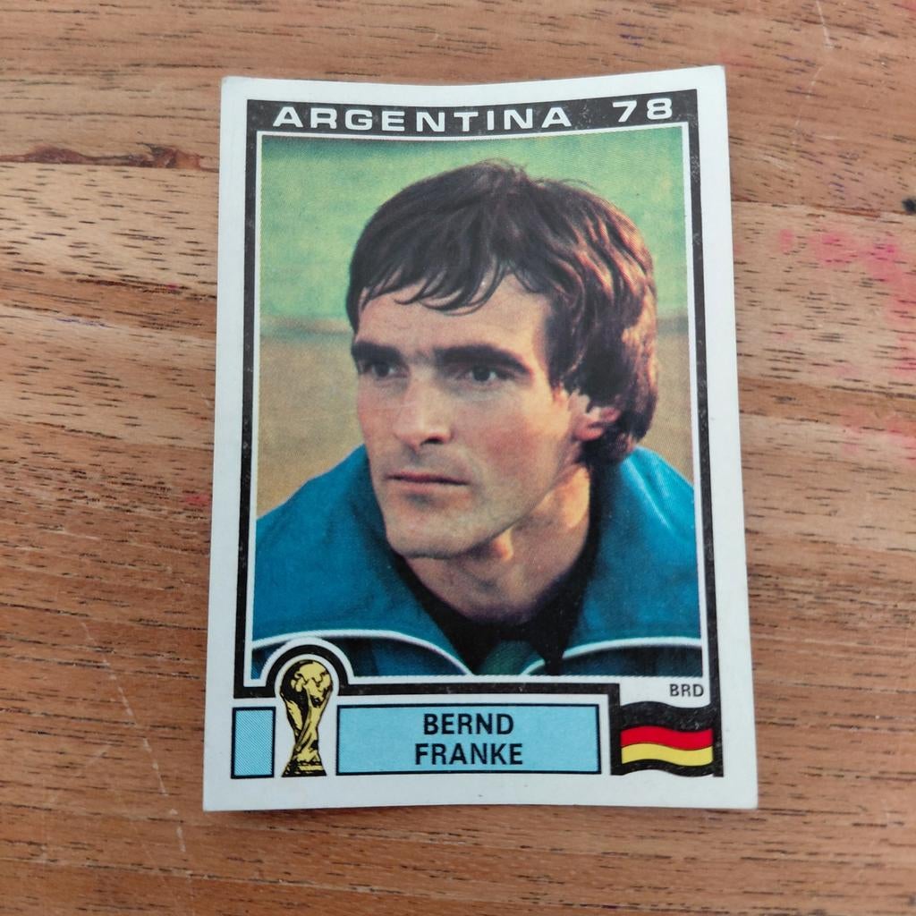 Panini wk 1978 Bernd Franke Duitsland voetbal plaatje, Ophalen of Verzenden, Zo goed als nieuw, Buitenlandse clubs, Poster, Plaatje of Sticker