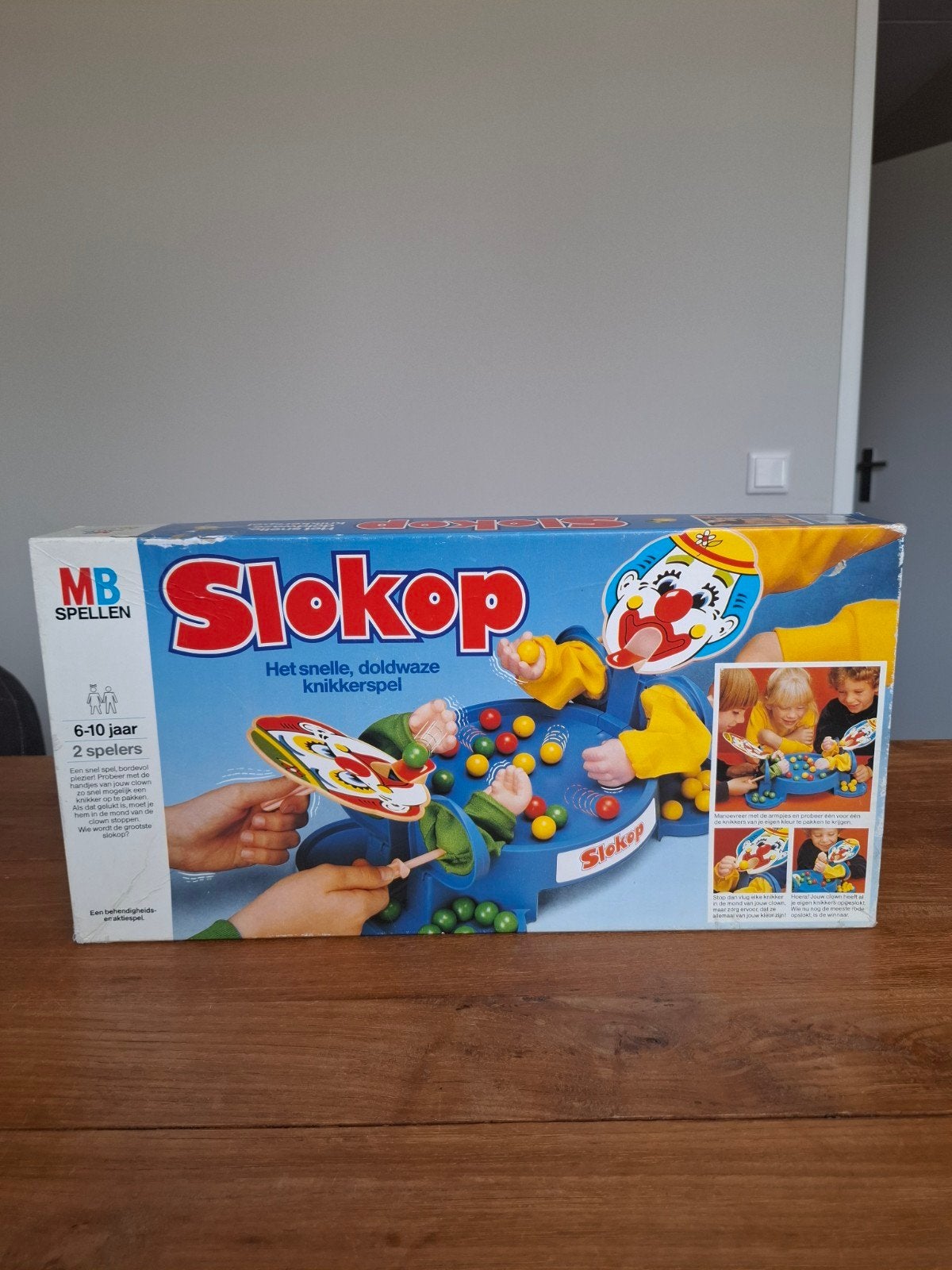 Slokop knikkerspel MB Spellen - Vintage met defect, Een of twee spelers, Ophalen of Verzenden, Gebruikt, MB