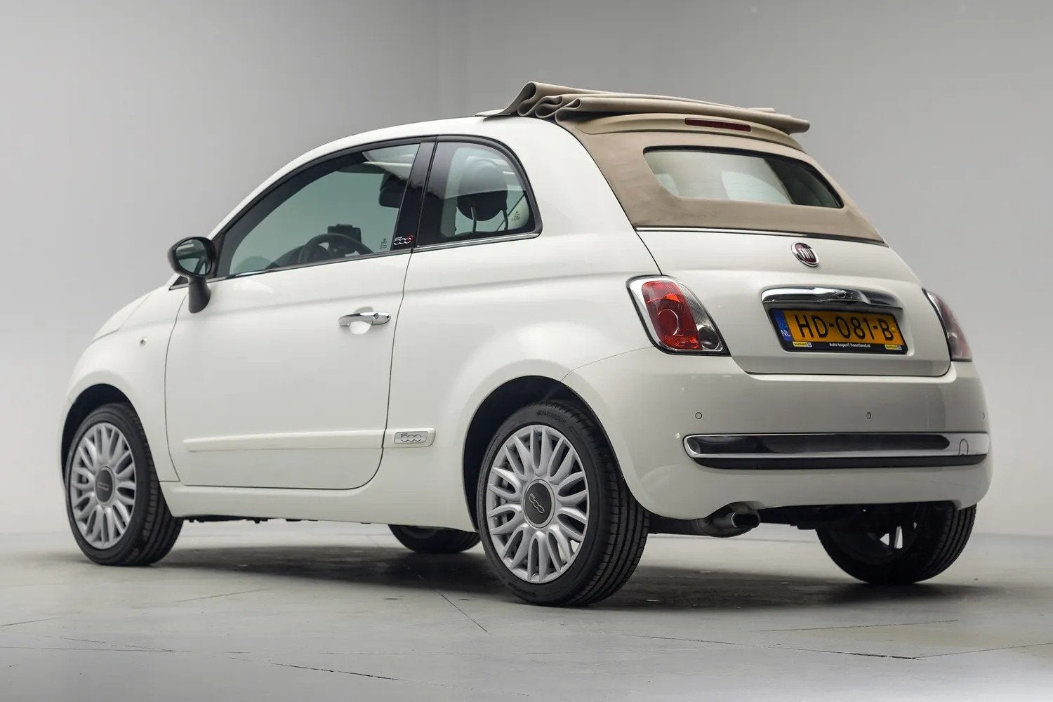 Fiat 500C 1.2 Lounge Cabrio [ Leer Climate Navi PDC Lichtmet, Auto's, 21 km/l, Gebruikt, 4 cilinders, Cabriolet