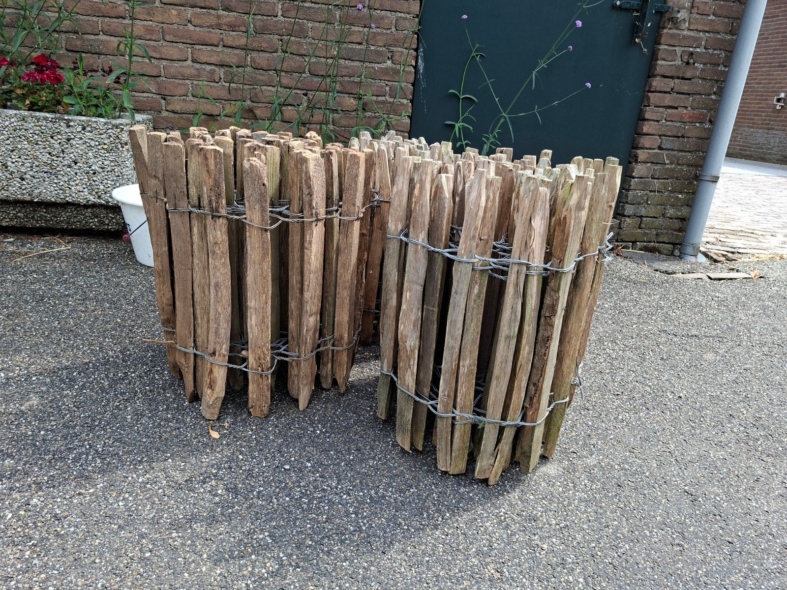 Kastanje hekwerk Schapenhek 12 meter, 50 cm hoog, Ophalen, Zo goed als nieuw, Hout, Tuinhek