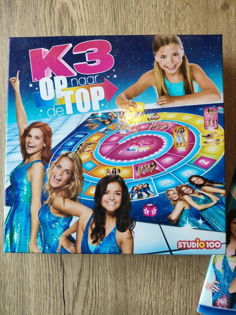 K3 Op naar de Top bordspel + K3 4ever Collector's Item, Drie of vier spelers, Ophalen of Verzenden, Gebruikt, Studio 100