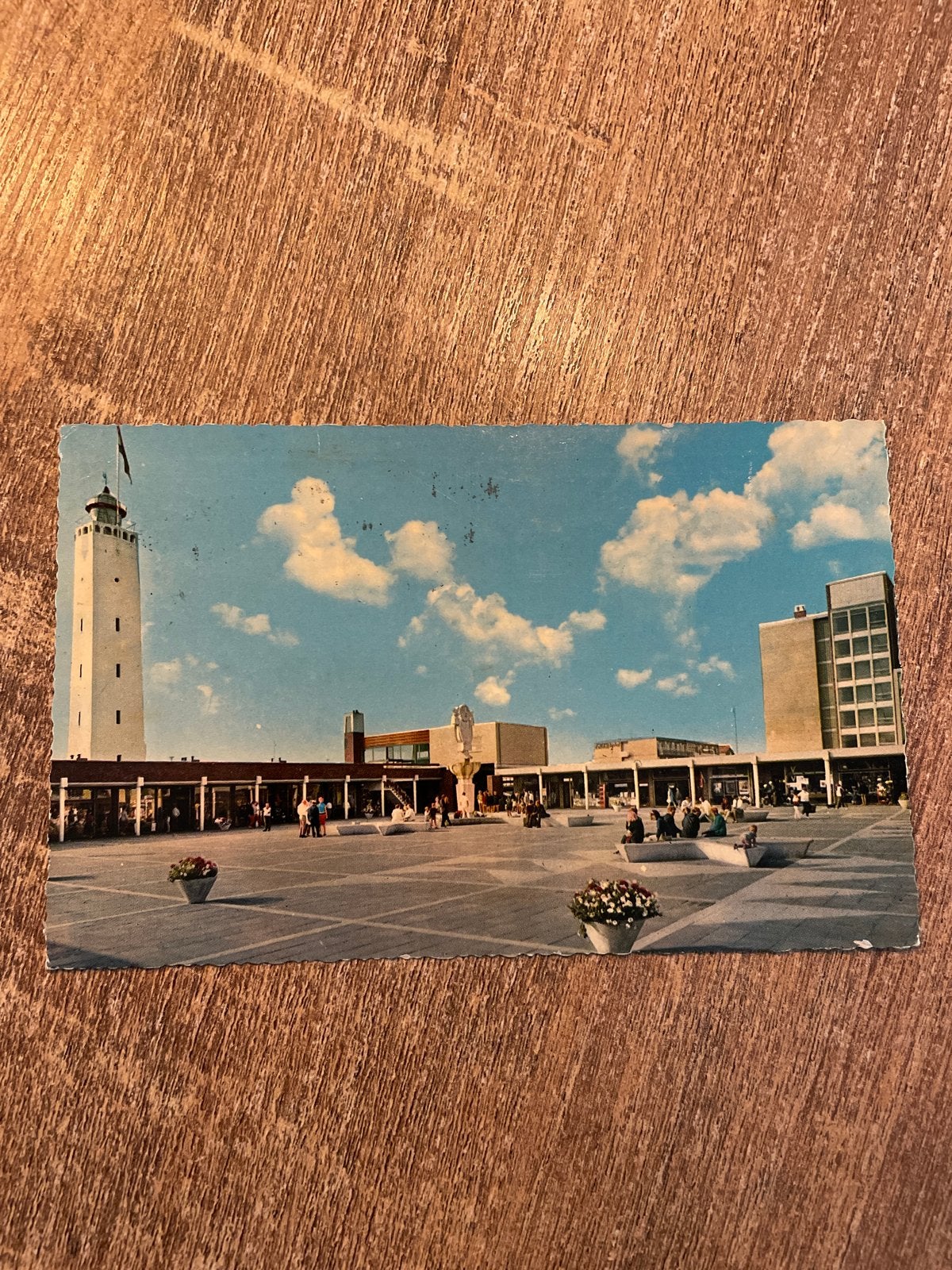 Vintage Ansichtkaart Noordwijk aan Zee Vuurtorenplein, Ophalen of Verzenden, 1960 tot 1980, Gelopen, Zuid-Holland