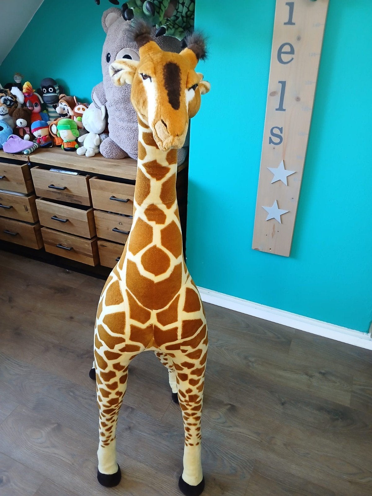 Grote pluche giraf - perfect voor de kinderkamer, Ophalen, Giraf, Zo goed als nieuw, Bruin
