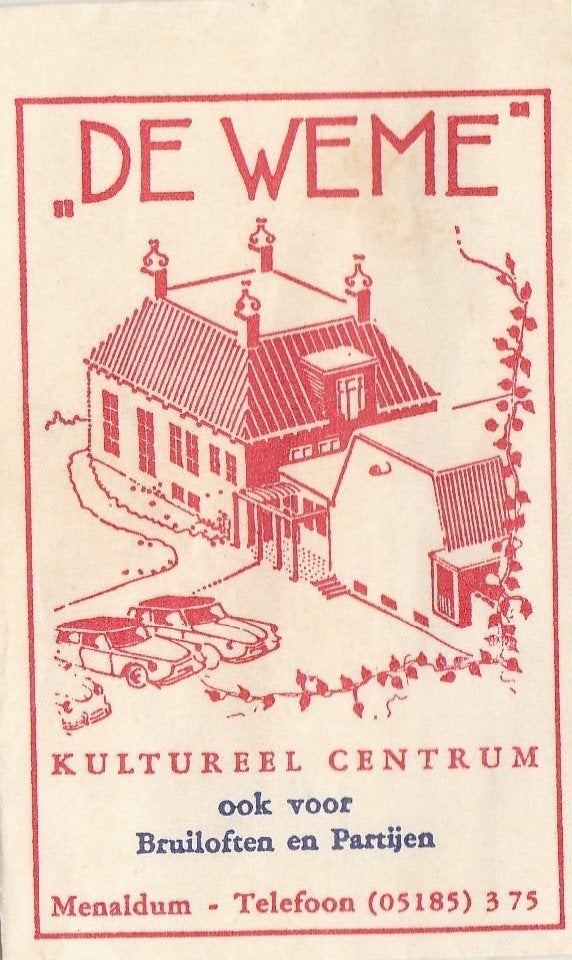 De Weme Menaldum - kultureel centrum - bruiloft partij, Ophalen of Verzenden