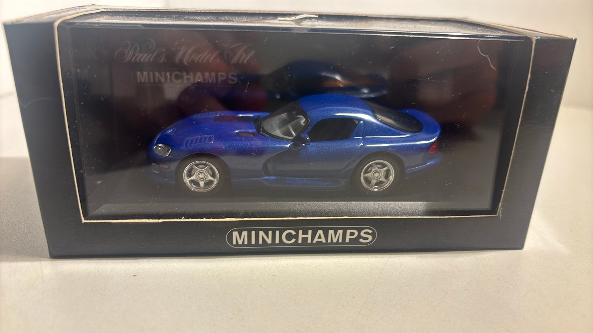 Dodge viper gts bleu minichamps 1.43, Hobby en Vrije tijd, Modelauto's | 1:43, Auto, Ophalen of Verzenden, MiniChamps, A