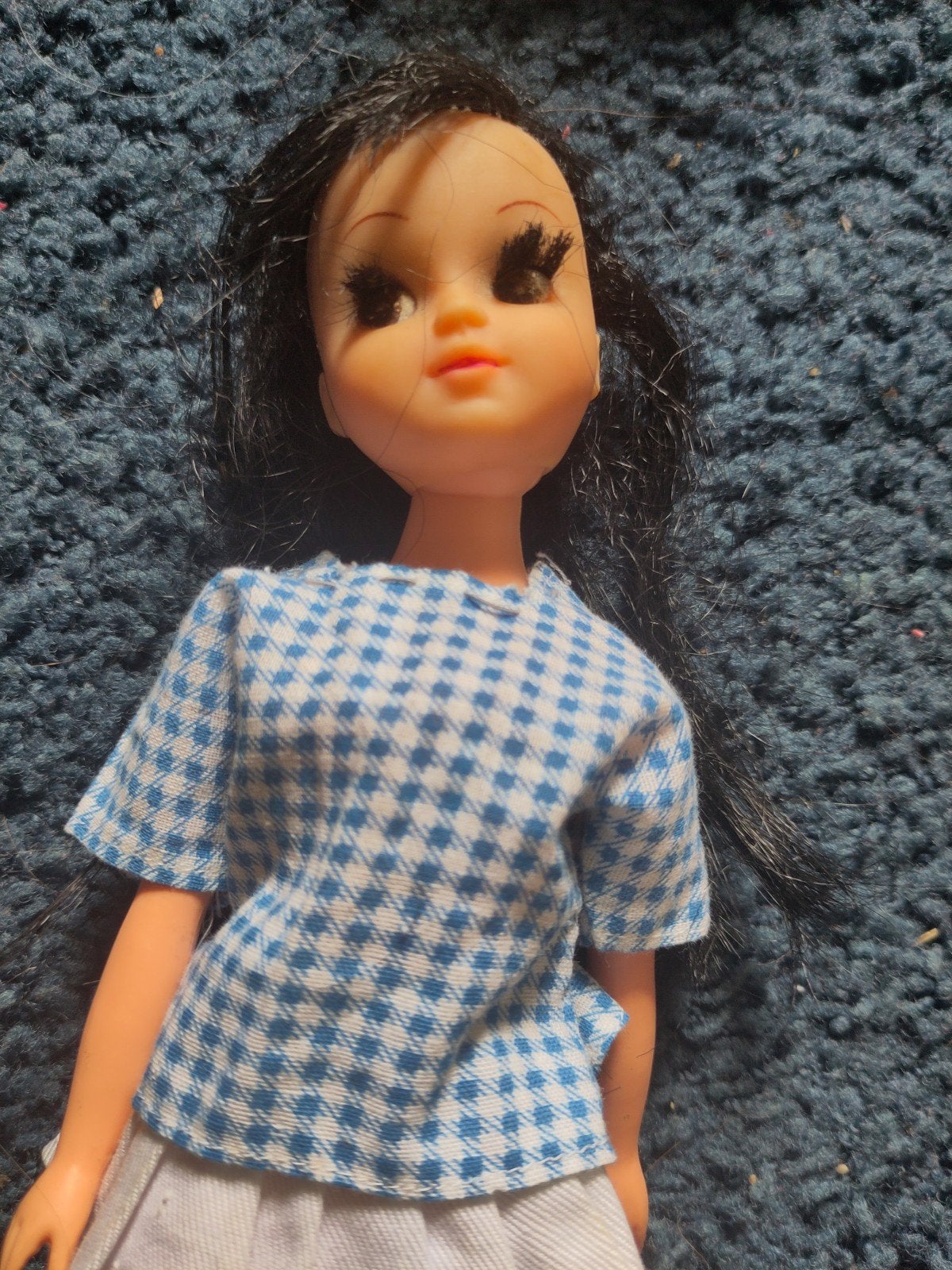Barbie Fleur Sindy geblokte blouse, Ophalen of Verzenden, Gebruikt, Kleertjes