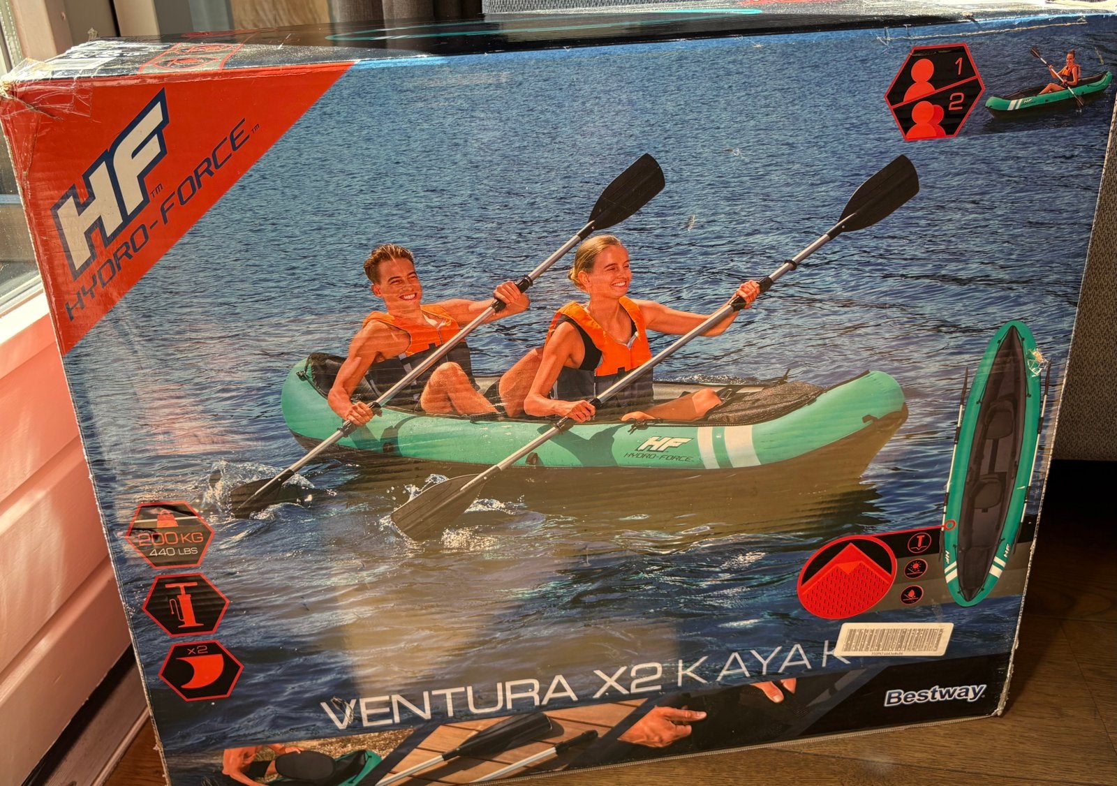 Bestway Hydro Force Ventura X2 Kajak – Zo goed als nieuw, Ophalen, Zo goed als nieuw, 2-persoons