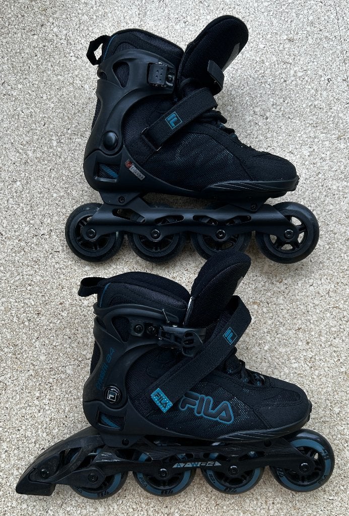 Fila skeelers zo goed als nieuw, maat 40,5 incl. beschermers, Verstelbaar, Zo goed als nieuw, Inline skates 4 wielen, Ophalen