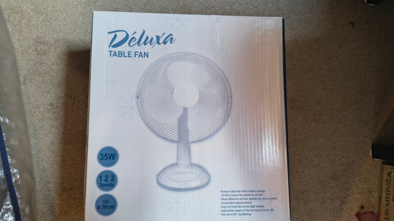 Ventilator 3 standen 18 euro vast, Witgoed en Apparatuur, Ophalen, Nieuw, Tafelventilator