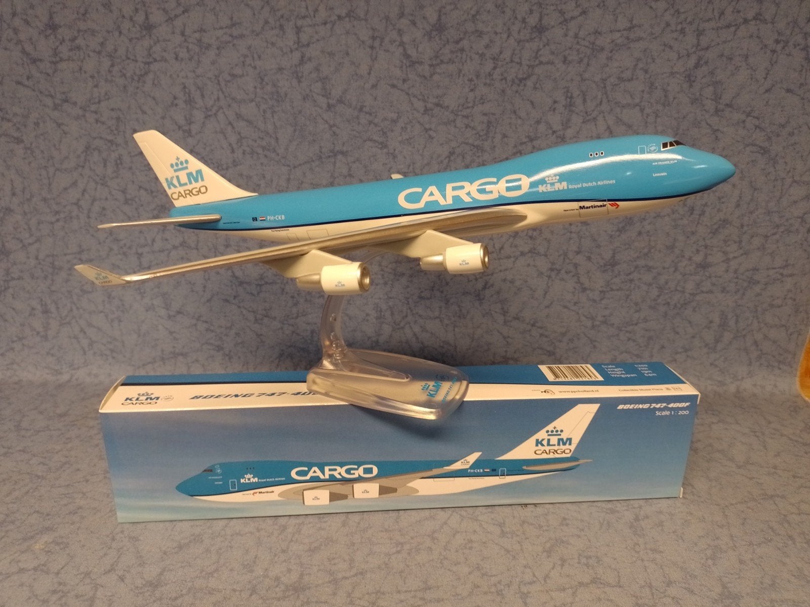 Boeing 747-400F KLM CARGO scaal 1/200 (nieuw), Schaalmodel, ., Nieuw, Ophalen of Verzenden