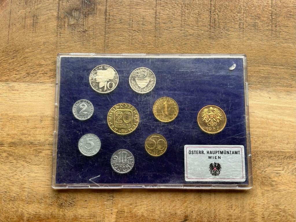 Munten set Oostenrijk 1987, Ophalen of Verzenden, Koningin Beatrix, Euro's