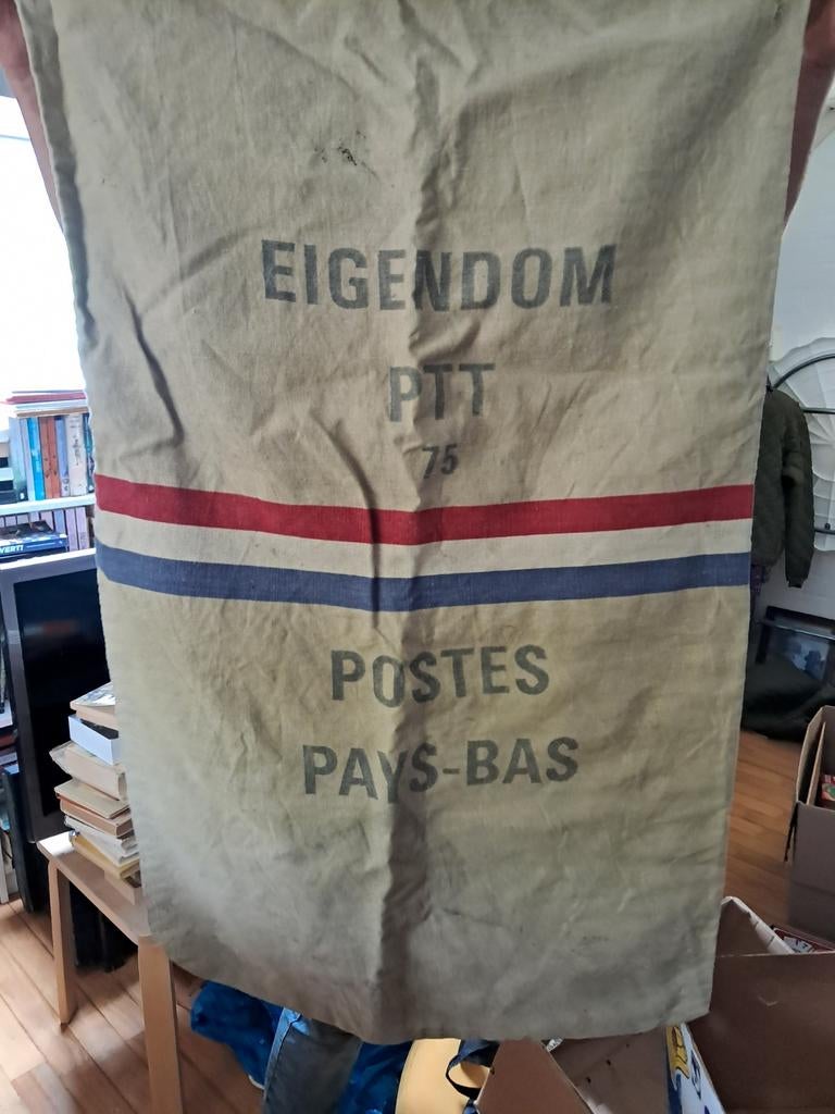 Vintage PTT Postzak - Eigendom PTT Postes Pays-Bas, Ophalen of Verzenden, Gebruikt