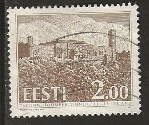 Estland 3, kasteel, Verzenden, Overige landen, Gestempeld