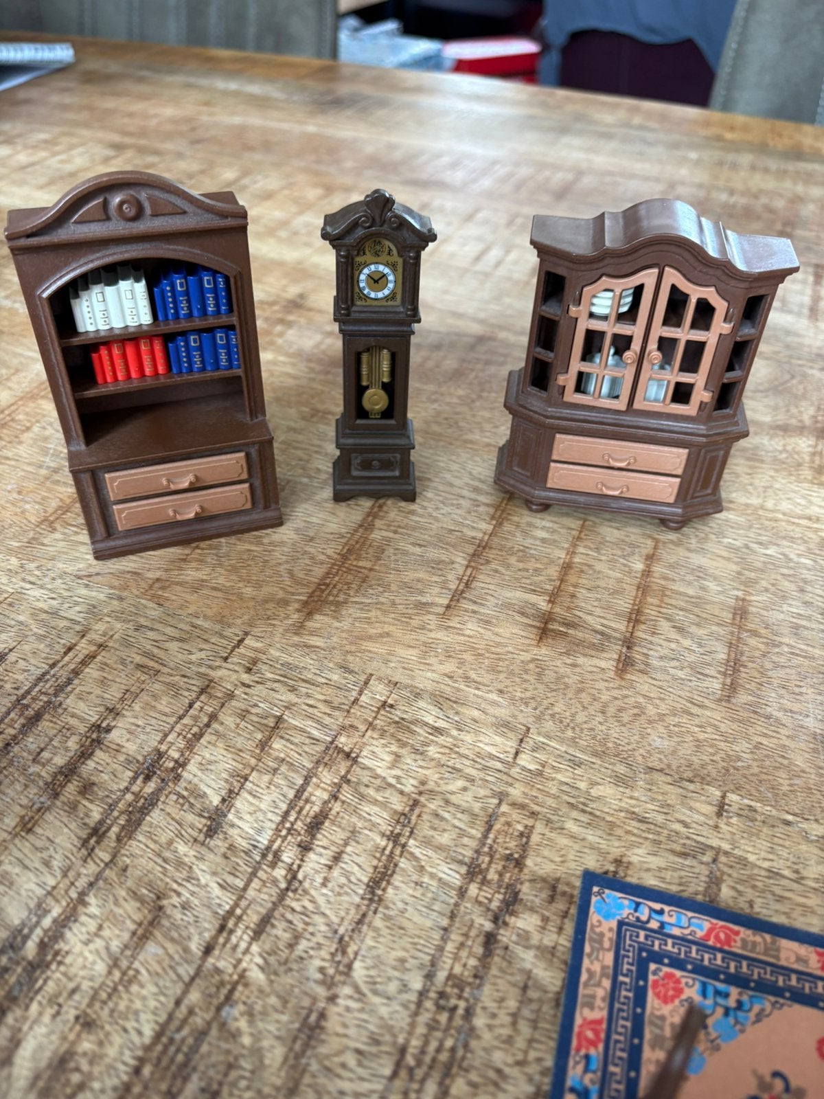 Playmobil oude vintage set boekenkast en servieskast en klok, Ophalen of Verzenden, Gebruikt, Jongen of Meisje
