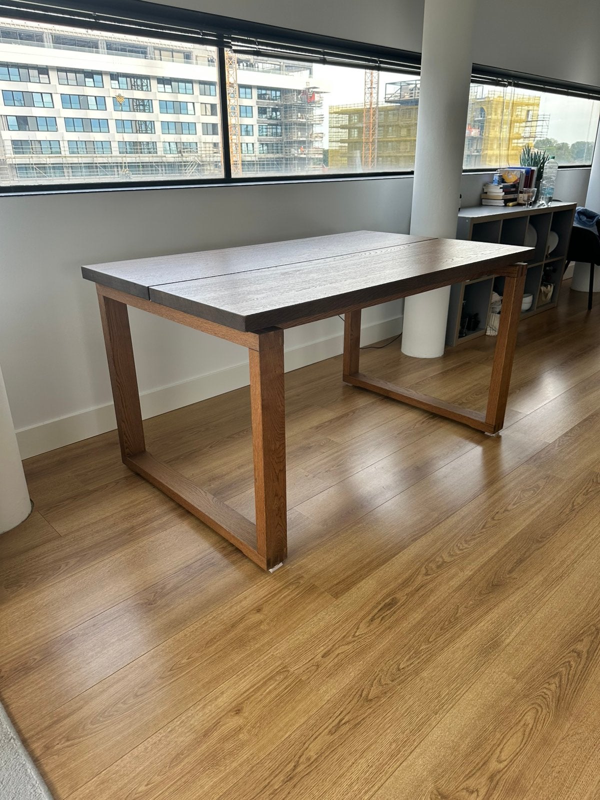 Design eettafel Ikea MÖRBYLÅNGA, Ophalen, 100 tot 150 cm, Eikenhout, 50 tot 100 cm