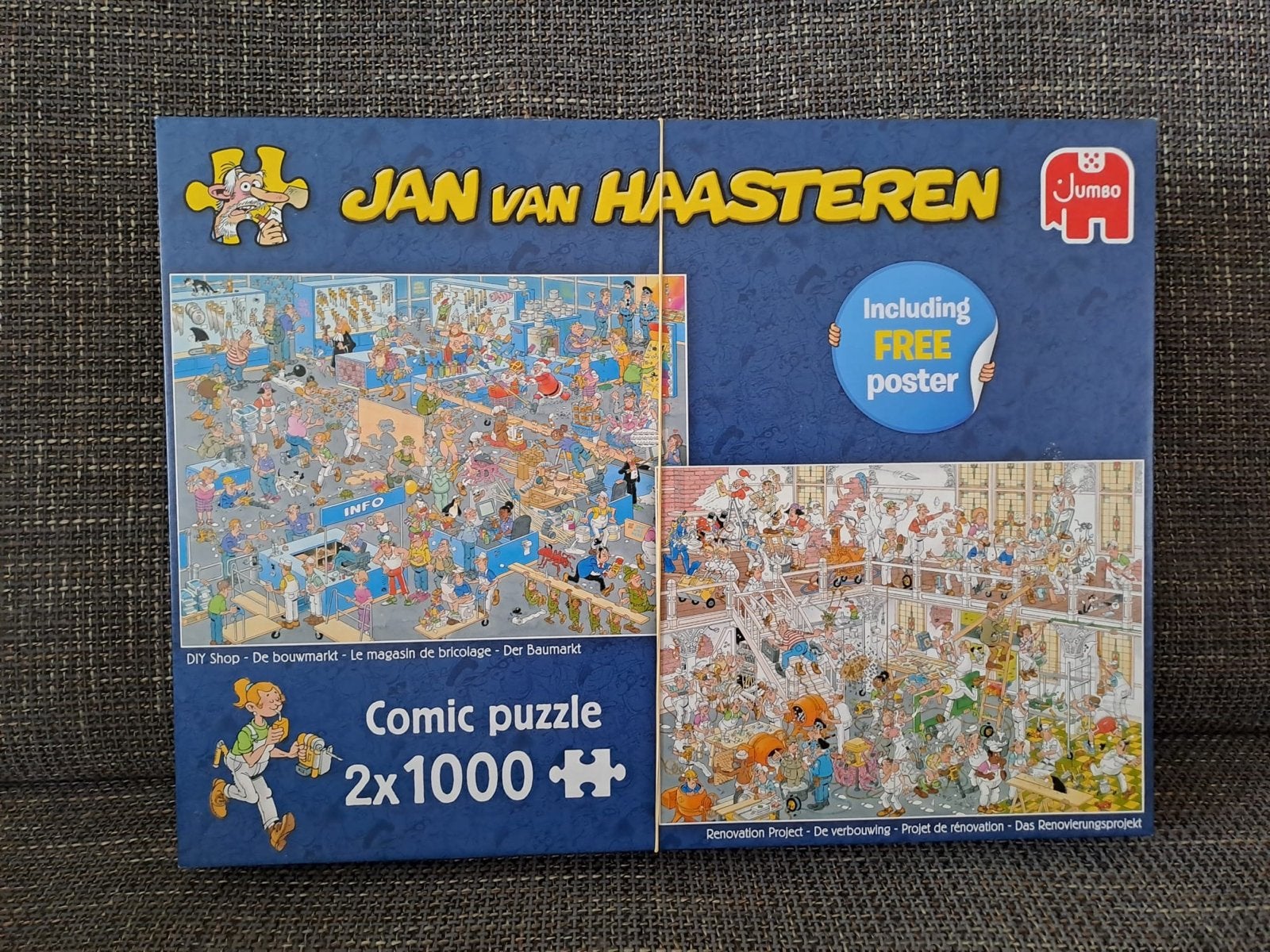 Jan van Haasteren 2x 1000 stukjes De Bouwmarkt & De Verbouwi, Ophalen, Zo goed als nieuw
