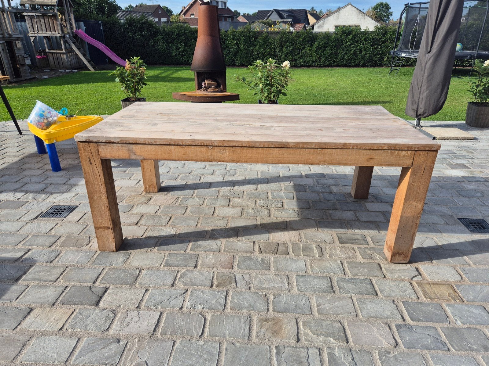 Teak hout tuintafel, Tuin en Terras, Ophalen of Verzenden