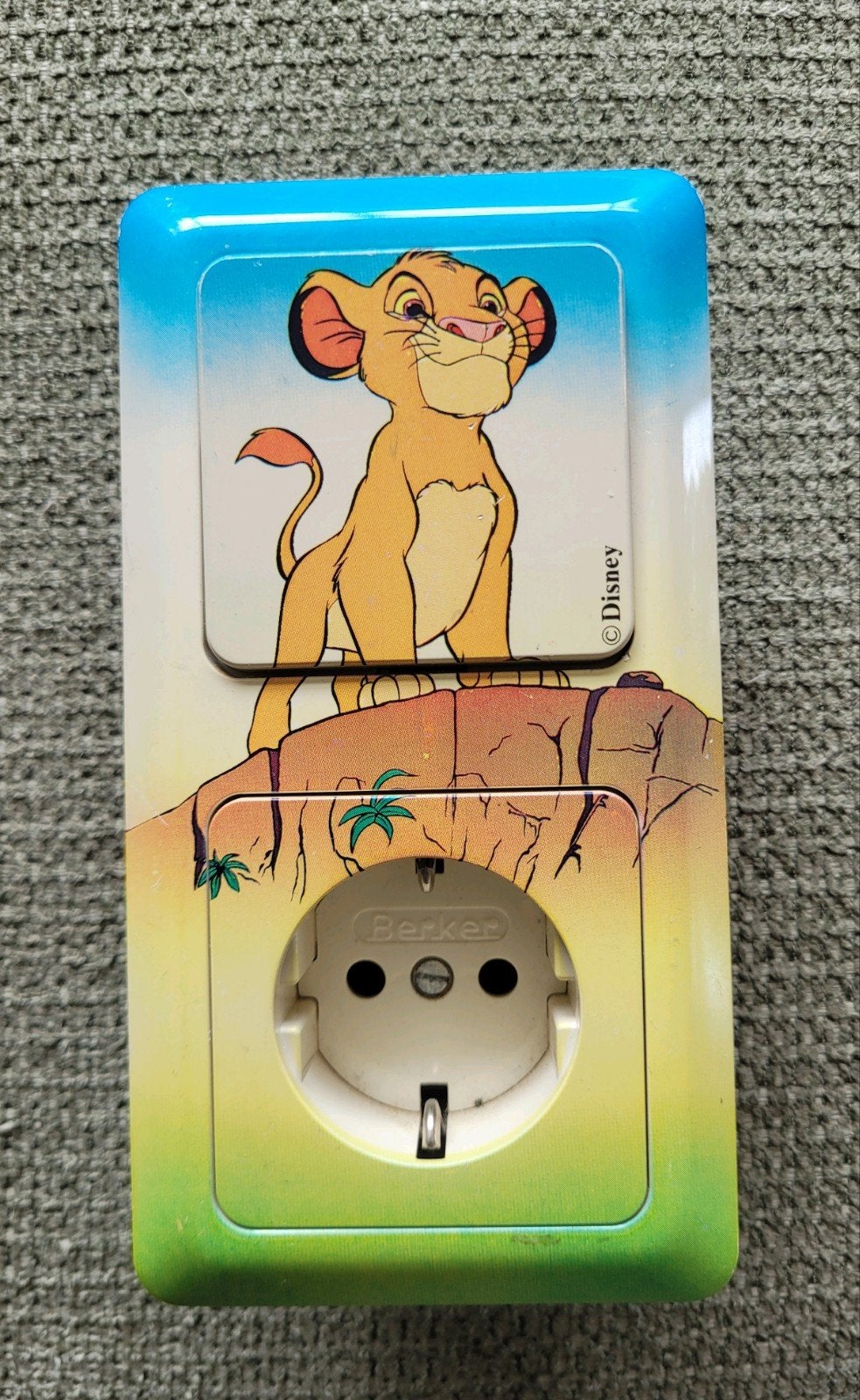 Disney "Lion King" stopcontact en schakelaar / Simba Disney, Ophalen of Verzenden