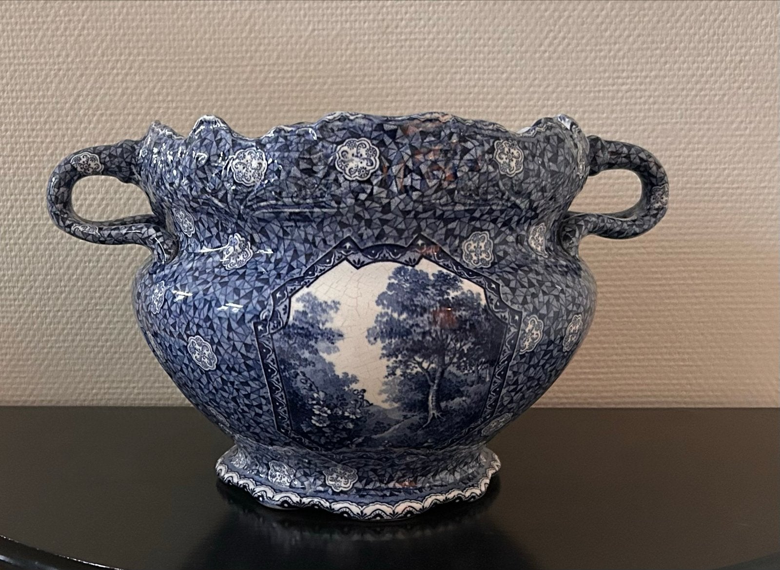 Antieke Villeroy & Boch cachepot, Antiek en Kunst, Ophalen of Verzenden