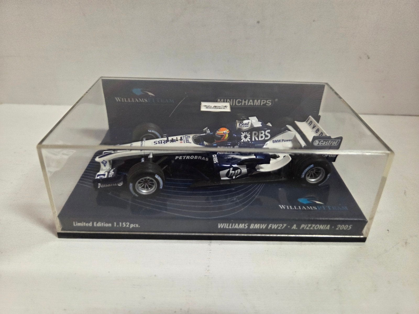 Minichamps Williams BMW FW27 Pizzonia 2005, Hobby en Vrije tijd, Modelauto's | 1:43, Auto, ., Ophalen of Verzenden, Zo goed als nieuw