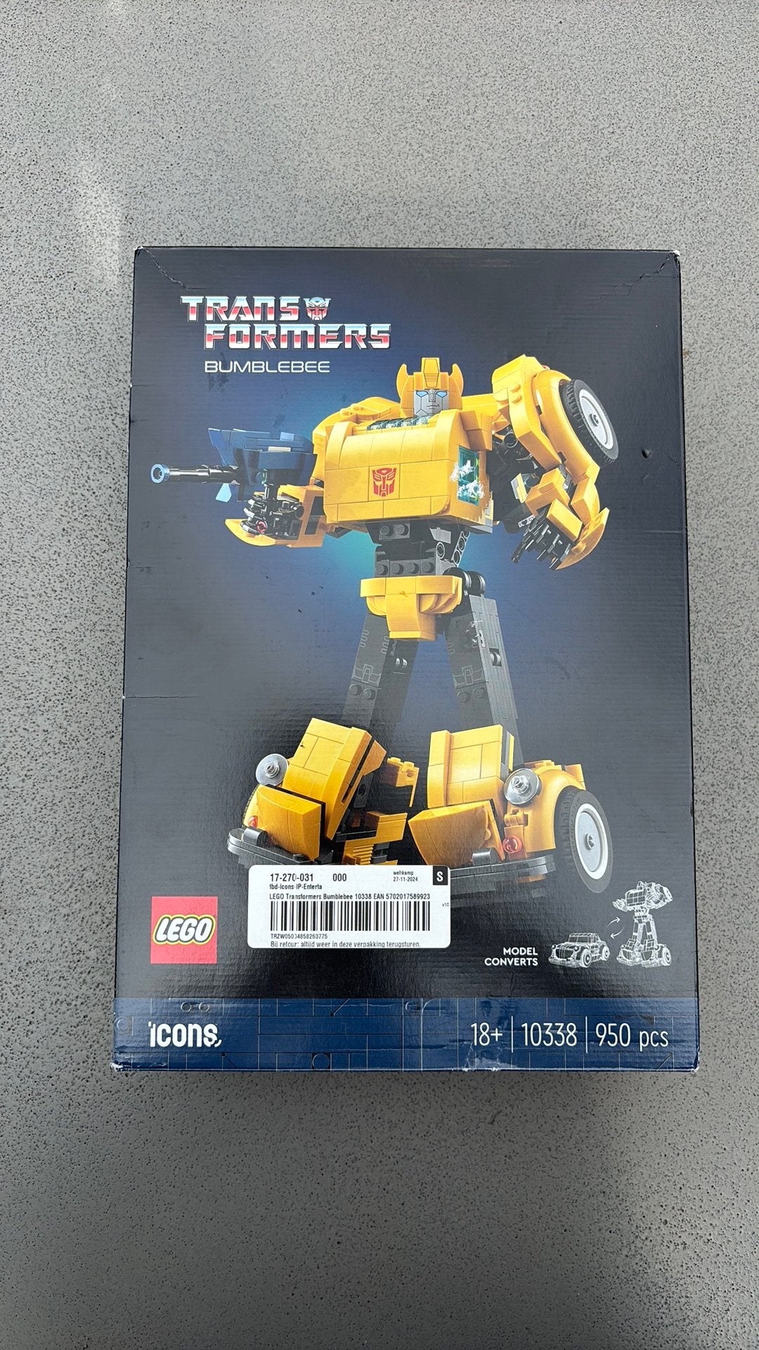 Bumble bee lego 10338, G1, Ophalen of Verzenden, Zo goed als nieuw