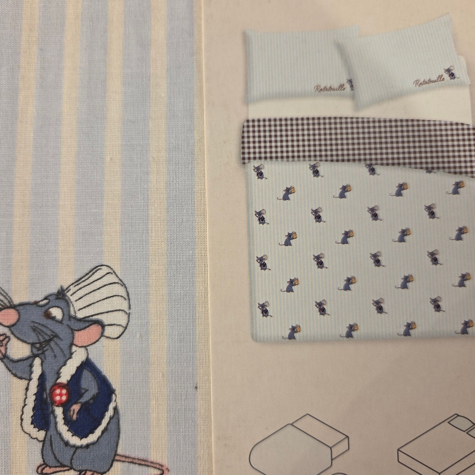 Nieuwe dekbedset 200x200 met Ratatouille design, Kinderen en Baby's, Beddengoedset, Nieuw, Ophalen of Verzenden, Meerkleurig