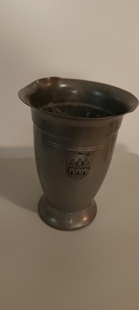 Tinnen beker Tilburg 1892-1942, Antiek en Kunst, Antiek | Tin, Ophalen of Verzenden