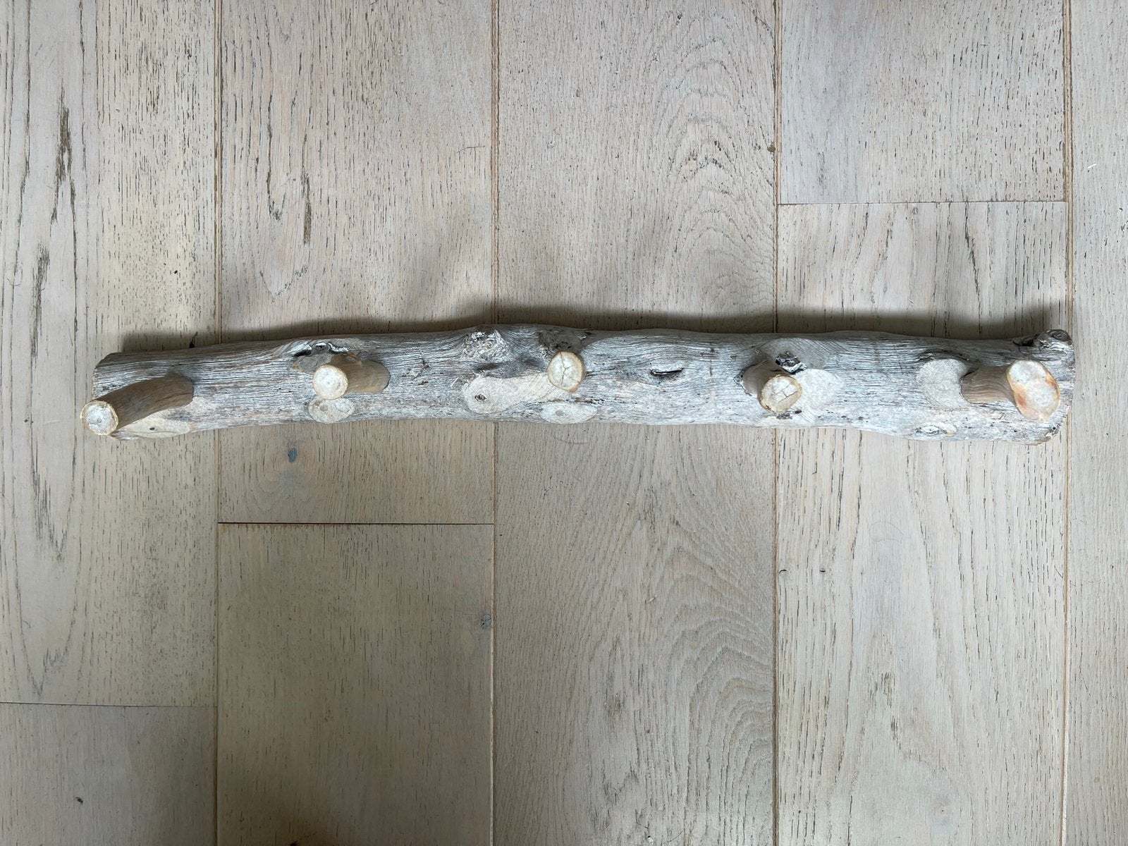 Unieke drijfhout kapstok met 5 haken, Zo goed als nieuw, Minder dan 100 cm, Hout, Ophalen