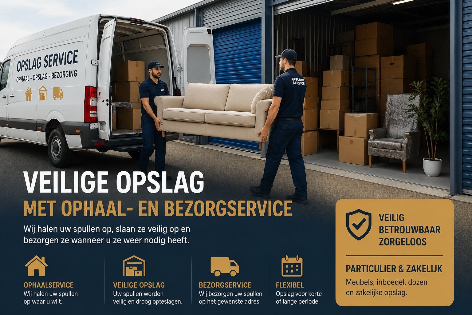 Veilige opslag met ophaal- en bezorgservice ( OMGEVING AMS), Opslag