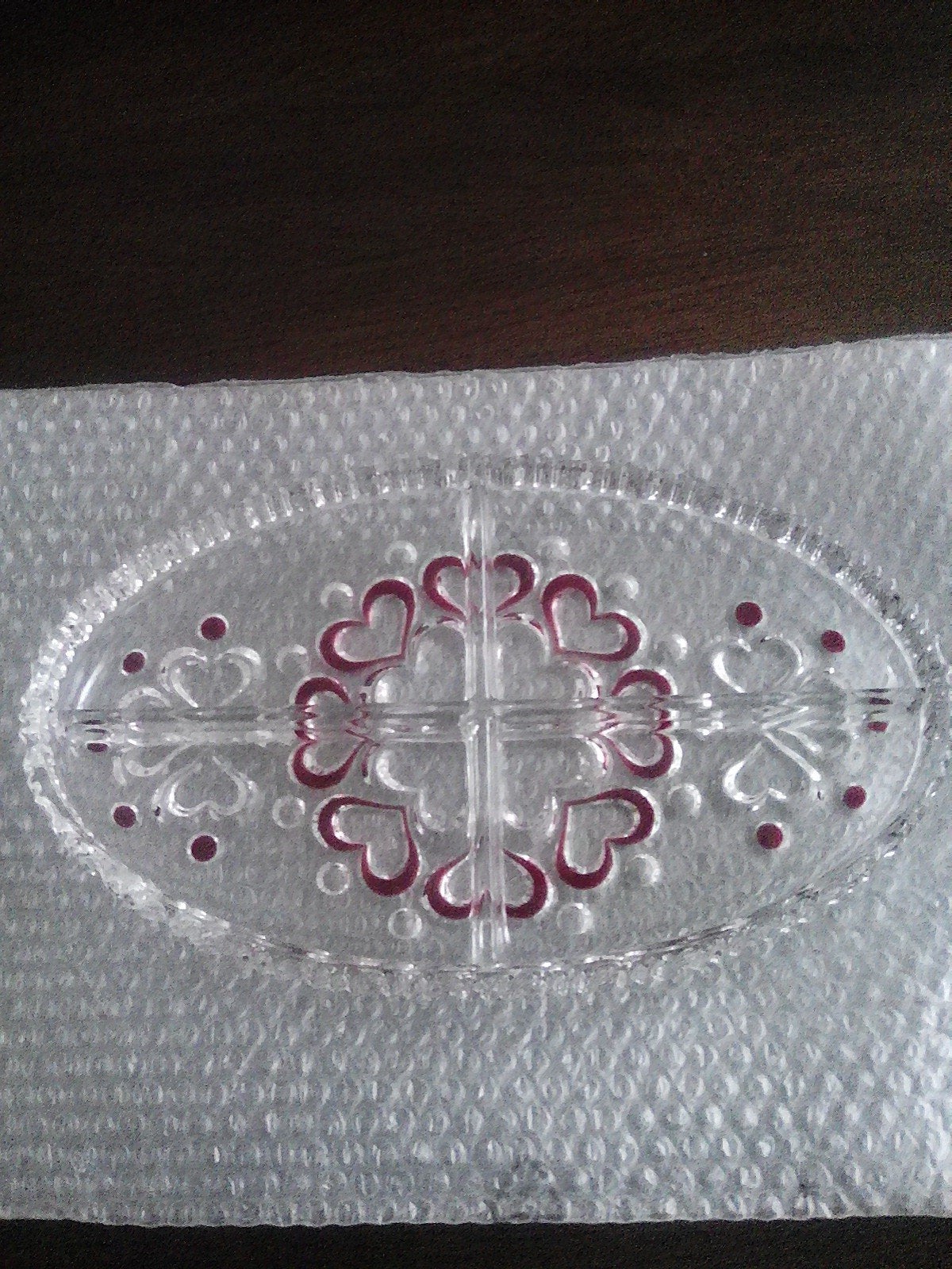 Mooie vintage 4 vaks  schaal Walther Glas, Ophalen of Verzenden