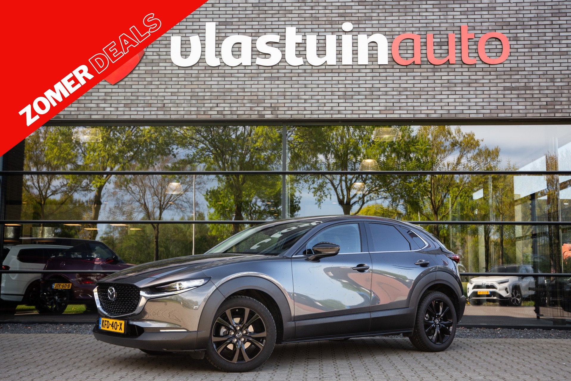 Mazda CX-30 2.5 e-SkyActiv-G M Hybrid Homura , Head-up displ, Auto's, Mazda, Gebruikt, Zwart, 4 cilinders, 1384 kg