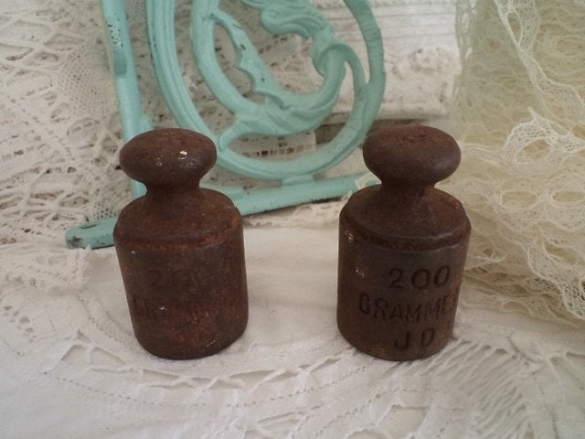 2 brocante gewichtjes 200 gr., Ophalen of Verzenden