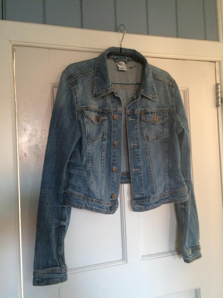 H&M denim jasje spijkerjasje denim jack maat 170 ZGAN!, Meisje, H&M, Ophalen of Verzenden, Zo goed als nieuw