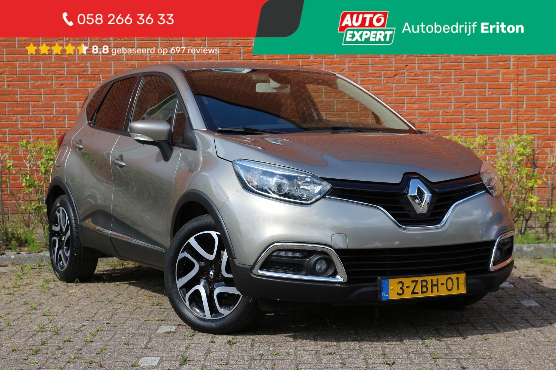 Renault Captur 0.9 TCe 90pk Dynamique | NL-auto | Climate co, Auto's, Voorwielaandrijving, Stof, Gebruikt, Zwart