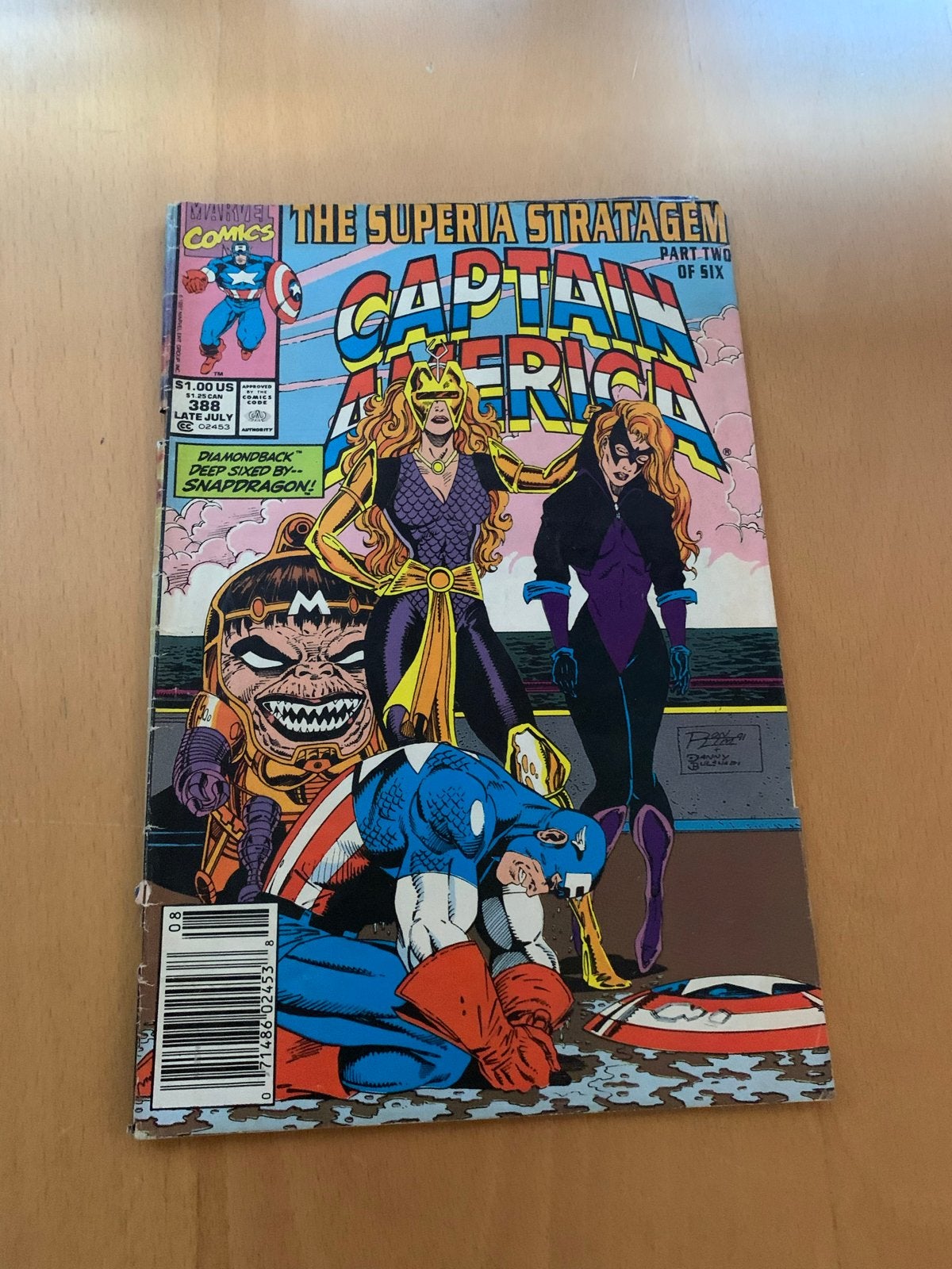 Captain America #388 - The Superia Stratagem Part 2, Eén comic, Ophalen of Verzenden, Gelezen, Amerika