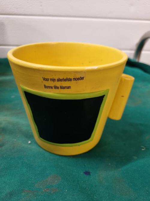 bloempot geel aardewerk, Ophalen of Verzenden, 'T Olde Gre-j, Info@toldegrej.nl, Endepoelstraat 20f Didam